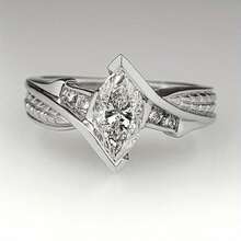 خاتم خطوبة فاخر وأنيق للنساء، مزين بأحجار الزركونيا المتلألئة، مجوهرات خطوبة رومانسية، هدية عيد الحب للمرأة، حلقة زفاف | مجوهرات راقية