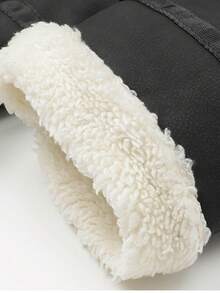 Men's Winter Jacket, Faux Leather Jacket, Soft Warm Lining, Zipper Closure, Versatile Warm Wear, Suitable For Daily Office, Travel And Outdoor Activities - Black - View 7