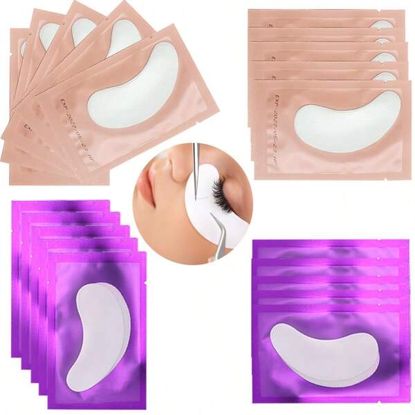 10/20/50/100 szt. Płatków do przedłużania rzęs, Płatki na lewe i prawe oko, Nawilżające maski hydrożelowe pod oczy, Różowe i fioletowe, Lash Extension Companion – Wzbogacone o nawilżające i kojące ekstrakty roślinne, Odpowiednie dla wszystkich kształtów oczu – Profesjonalne narzędzia do makijażu, Niezbędne dla długotrwałego efektu, Zestaw do przedłużania rzęs, Narzędzia i akcesoria do pielęgnacji urody i ciała, Narzędzia do makijażu, Narzędzia do makijażu oczu, Narzędzia do rzęs, Narzędzia do przedłużania rzęs