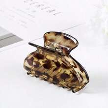 3pcs/Set Leopard Print Semicircle Hair Claws, Retro Minimalist Elegant Hair Accessories, Fashion Versatile Claw Clips For Daily, Casual, Date, Work Use Fashion Hair Clips Fall Winter For Vacation Outfits Woman - 3件套星空 - 查看 3