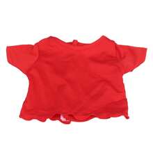 MSYO 1入組適用於18英寸美國娃娃的娃娃服裝套裝，帶有多色實心T卹的娃娃上衣。經典的白色短袖上衣，非常適合夏季度假。男孩和女孩的完美生日/節日/玩具禮物