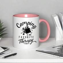 Vintage Camping-Themed 11oz Enamel Mug With Camping Design & Camping Is My Favorite  Slogan - Heavy-Duty Glass Coffee Tea Cup Outdoor Enthusiasts, Campers, Hikers - Father's Day, Valentine's, Thanksgiving, Independence Day - Hand Wash Only, Durable & Non-Slip Grip, Travel & Home Use - Reusable Glass Cup With Vintage-Inspired Camping Theme, Coffee, Tea & Hot Beverages - Màu xanh hải quân - Xem 6