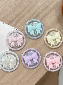 1 Magnetic Bow, Glitter And Sequined Mobile Phone Sliding Stand, A Girlish Telescopic Stand, A Gift For Your Girlfriend, Best Friend, Family And Colleagues