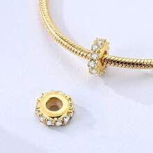 1 件银色闪亮方晶锆石复古金色飞机热气球心形调色板邪眼萤火虫蝴蝶吊坠适合原创手链项链吊坠串珠 DIY 珠宝制作女士女孩日常珠宝配饰 - 金色 - 查看 7