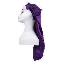 Women's Sleep Cap, Satin Soft Elastic Band Silk Sleep Cap, Long Barrel Hair Care Sleep Cap Pullover Cap, Bow Tie Design, Multi-Color Optional And Adjustable, Essential For Long Hair Maintenance - Multicolor - View 17