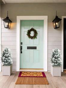 1 Piece Of Artificial Fir Tree Trimmer Outdoor Decoration Artificial Christmas Fir Tree With Ground Spikes Resistant To UV Rays, Suitable For Garden, Courtyard, Flower Pots, Porch, Indoor And Outdoor Decoration (White)