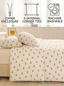 Bộ ga trải giường bằng sợi microfiber mềm mại với họa tiết nơ và trái tim - Bộ chăn ga gối 2/3 món tốt nhất - Bao gồm 1 ga trải giường và 1/2 vỏ gối - Giá cả phải chăng, chất lượng cao, phù hợp với giường đơn, giường đôi, giường cỡ lớn, quà Giáng sinh lý tưởng. - trắng - Xem 9