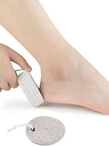 2-Sided Pumice Stone Foot File, Exfoliating Callus Remover For Home Use - White - View 2