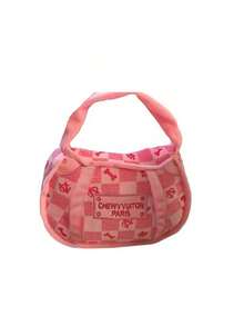 1 件涤纶毛绒狗玩具 - 可爱粉色骨头吱吱叫玩具，互动牙齿清洁咀嚼袋适合所有犬种和尺寸，完美的宠物礼物 - 彩色 - 查看 11