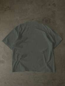 男士新款嘻哈时尚印花T恤 - 深灰色 - 查看 2