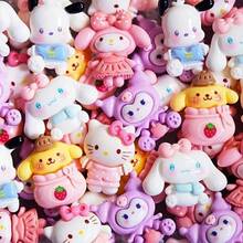 50pcs Sanrio Cartoon Tsukineko Family Series, Hello Kitty, Kuromi, My Melody, Pompompurin And Cinnamoroll Cute Mini Character Pendant Set, Suitable For Resin DIY, Jewelry Making Accessories, From Famous Brand, Ideal For Decoration And Holiday Gifts, Handmade Crafts, Phone Charms, Funny Design, Adorable Charm, Lightweight Material, High-Quality Decorative Accessories, Mini Figurines, Decorative Charm, Craft Hobby, Jewelry Makers, Valentine's Day Small Gift