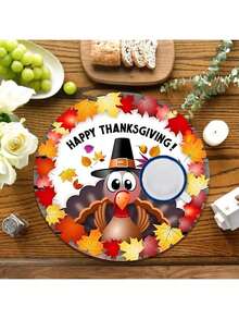 2 Stücke/4 Stücke/6 Stücke Truthahn Muster bedruckte Silikon Tischsets, Thanksgiving Dekoration, Thanksgiving Geschenk, geeignet für Esszimmertisch, Kaffeebar, ganzjährige Dekoration, waschbare Tischsets, Raumdekoration, Untersetzer, Abtropfmatten, Küchen- und Esszimmer Tischsets, Innen- und Außenbereich Party Dekoration, Wohndekoration, ideales Geschenk