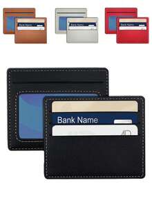 1 szt., portfel ze skóry PU, etui na karty kredytowe, klips do kart kredytowych, ultracienki portfel z kieszonką na dowód osobisty, odpowiedni zarówno dla mężczyzn, jak i kobiet, modny styl; smukły i minimalistyczny styl