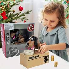 Cute Stealing Coin Money Box -Interactive Dog Bank With CuteChihuahua Design, Counting & Sorting System, Durable Pp MaterialPerfect For Christmas & Birthday Gifts, Playful Design, SturdyConstruction - Multicolor - View 5