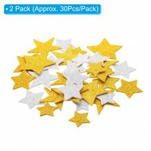 Foam Stickers, EVA Self Adhesive Glitters Foam Shape Sticker Craft Supplies For Scrapbook Card DIY Making Home Decor - 彩色五角星 60Pcs - 查看 2