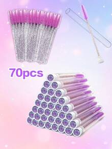 Waloshow 50pcs/Set Reusable Eyelash Brush With Tube, Spiral Eyelash Comb With Container, Disposable Eyebrow Brush Wholesale - Multicolor - View 18