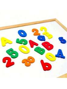 26-79pcs Magnetic English Letters And Numbers Fridge Magnets, Educational Teaching Aids, Suitable For Home Decor, Refrigerator Magnets, Holiday Decoration, Graduation Ceremony, Halloween, Christmas (Random Color For This Batch) - Multicolor - View 10