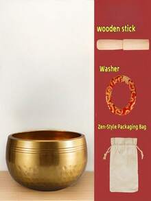 尼泊尔颂钵套装，包含颂钵、敲击棒、垫子和收纳袋。独特的尼泊尔锤纹雕刻设计。敲击并旋转可发出舒缓的声音，有助于放松身心、冥想、平静思绪、缓解失眠和焦虑。适合派对、聚会，也可作为乐器使用，是送给青少年的理想礼物。 - 彩色 - 查看 14