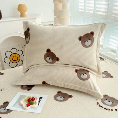 1 Vỏ gối in hình hoạt hình trẻ em, Vỏ gối hình phong bì, Họa tiết gấu, khủng long, ngôi sao và trái tim, Vỏ gối trang trí, Vải nhung dày, Thân thiện với da và mềm mại, Kích thước 30cm*50cm/40cm*60cm/48cm*74cm (Không bao gồm ruột gối)