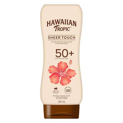Protector Solar Lotion Tropic de 240ml con SPF 50, Fragancia de Coco para Piel Sensible de Adultos y Piel Radiante