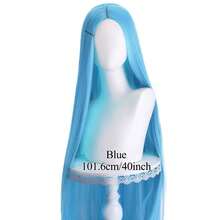 40inch Long Straight Wig Colorful Costume Wigs Synthetic Wig Red Blue Purple Blonde Anime Cosplay Wig For Halloween Cosplay Party - Multicolor - View 18