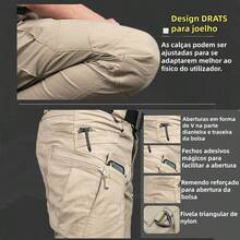 Men's Tactical Multi-Pocket Pants, Casual Waterproof Trousers, IX7 - 灰色 - 查看 5