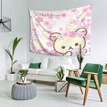 1pc Rilakkuma Idea Tapestry, Colorful Thick Textured Wall Hanging For Living Room, Bedroom, Office & Party Decor – No Power Needed, Perfect Gift, Stylish Room Accent With Luxurious Feel - Nhiều màu - Xem 3