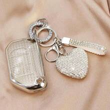 Simocky Compatible With Jeep Key Fob Cover With Keychain, Soft TPU Car Key Shell Case For Women, Compatible With Jeep Wrangler JLU JL Gladiator Rubicon JT Flip Full Cover Protector (4 Buttons-Purple) - ColorF - 查看 4