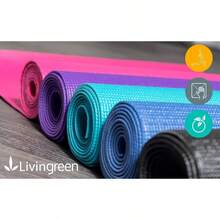 Tapete de Yoga 61Cm X 181Cm X 3Mm Color Morado Multiusos de Alta Densidad Antideslizante - Acolchado Muy Confortable - Yoga Tapete Para Hacer Ejercicio - Tapete Para Gimnasio - Fondo de pantalla + 3mm + Azul Rey - Ver 3