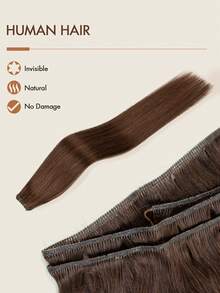 Tóc nối may thủ công, 100% tóc thật Remy, tóc thẳng, tóc nối hai lớp, nhiều màu sắc để lựa chọn. - Nhiều màu - Xem 5