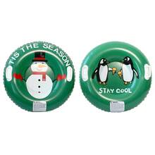 31.49 英寸滑雪板、成人充气滑雪板、加厚重型雪橇（带耐寒 PVC 和凸起手柄）、户外雪橇冬季玩具、圣诞雪橇礼物、圣诞雪人、派对娱乐、圣诞雪人 - 彩色 - 查看 7