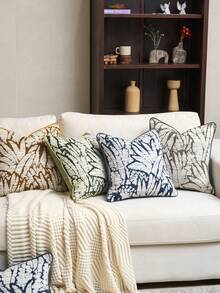 1 vỏ gối trang trí dệt jacquard dày dặn (không kèm ruột gối), vỏ gối dệt jacquard dày dặn, hiện đại, thời trang, phù hợp cho trang trí nhà cửa hàng ngày, ghế sofa, giường ngủ, mọi mùa. - Xanh và trắng - Xem 9