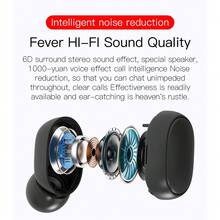 Hot Selling TWS True Wireless Earphones - In-Ear Dual-Ear, High-Quality Sound, High-Definition Calls - For Music & Running - Suitable For All - Perfect Gift For Music Lovers & Fitness Enthusiasts Wireless Earbuds, High-Quality Sound, Noise-Cancellation, Long Battery Life, Wireless Compatible, Portable For Music & Outdoor Activities, Multiple Colors Available TWS Wireless Earbuds, High Fidelity Stereo Headphones, Sports Headphones, Touch Controlled In Ear Headphones With Charging Case With Mic - A6STWS-ĐEN - Xem 5