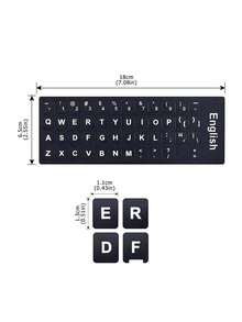 Universal Laptop Keyboard Stickers, Keyboard Cover, Dust Cover, Computer Keyboard Decals, English Version Key Stickers - Universal Version - View 5