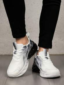 Zapatillas deportivas casuales para exteriores con suela asimétrica pintada a mano, con patrón de camuflaje, transpirables y cómodas, adecuadas para adolescentes, estudiantes, todo el año