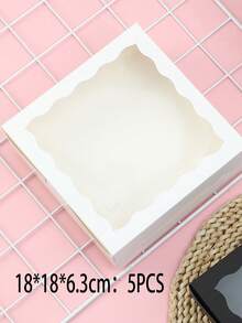 2/5pcs/10PCS/20pcs White/Pink/Black/Brown Gift Box With Transparent Windows - Perfect For Christmas Party Gifts, Wedding Souvenirs And Hand-Written, Sturdy Cartons For Display | Transparent Window Design | Durable Gift Box, Gift Box