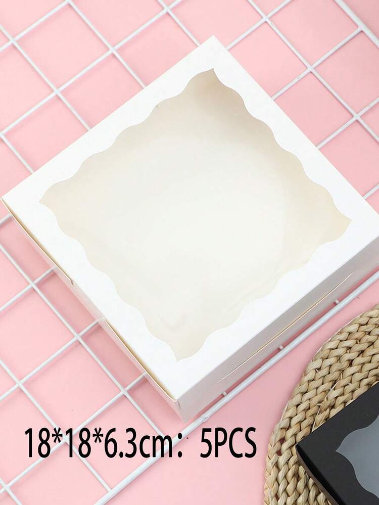 2/5件/10件/20件白色/粉色/黑色/棕色礼品盒，带透明窗口 - 非常适合圣诞派对礼物、婚礼纪念品和手写、坚固的纸盒用于展示 | 透明窗口设计 | 耐用礼品盒，礼品盒 - 彩色 - 查看 13