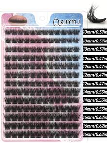 156 Pieces Of D Curly Fluffy Fan-Shaped False Eyelashes And 10-16mm Mixed-Length Super Voluminous 3D Effect DIY Makeup Faux Mink Material Natural Soft And Thick Suitable For Beginners And Professionals For Daily Life Parties Stages Nightlife Ideal Gift Essential False Eyelashes For Beginners Eyelash Clusters Single False Eyelashes False Eyelashes - D - Xem 3