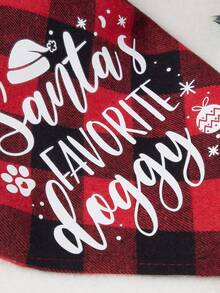 Christmas Pet Bandana With Santa Claus And Reindeer Pattern, Merry Christmas Pattern Pet Kerchiefs,Adjustable Xmas Theme Pattern Printing Dog Triangle Bibs Scarfs,Suitable For Small To Medium Dogs And Cats, Machine Washable - Red - View 10