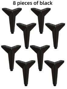 4 Confezioni di gambe per mobili in stile moderno, alte 12 cm / 4,72 pollici, adatte per l' assemblaggio fai-da-te o la sostituzione di comodini e altri mobili - in materiale metallico