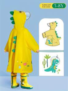 1 Set Cute Children's Soft & Comfortable Outdoor Soft Raincoat, Funny Kids Rainwear, Fashionable & Durable Waterproof Jacket, Suitable For Playing, Going To School, Cute EVA Lightweight Raincoat, Full Body Waterproof Rainwear For Outdoor Activities, Hiking, Camping