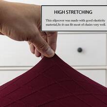 1/2/4/6pcs Solid Color Jacquard Waterproof Spill-Resistant Short Back Chair Covers, Elastic Removable Barstool Covers With Backrest, Home Decor Chair Slipcovers Suitable For Square Kitchen, Dining Room, Cafe