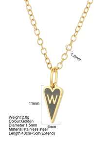 1pc Fashion Personalized 26 Initial Letter Pendant Necklace, Versatile Design Suitable For Christmas Wear & Gift - Gold - View 28
