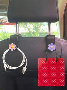 2 piezas Ganchos creativos y lindos de dibujos animados para el respaldo del asiento del coche, ganchos multifuncionales para el coche, la dirección es aleatoria - Unitalla - Ver 11