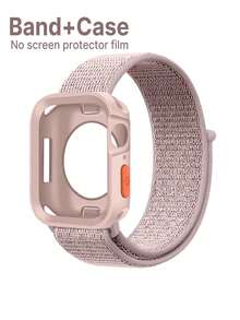 2 Stücke für Apple Watch Bänder & Hülle Set für Apple Watch 38mm 40mm 41mm, 42mm 44mm 45mm 46mm 49mm S10/11-42mm, weich, atmungsaktiv, verstellbarer gewebter elastischer rosa Armband für Apple Watch Damen mit schützender dicker TPU Hülle, süßer Stil, kompatibel mit Apple Watch Series Ultra 3 2 1, S11/10/9/8/7/6/5/4/3/2/1 SE, modischer rosa für Damen Zubehör