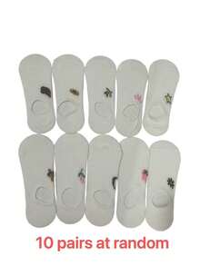 10 buc. șosete de barcă decoltate de culoare solidă pentru femei, respirabile, absorbante de transpirație, respirabile, anti-miros, anti-alunecare