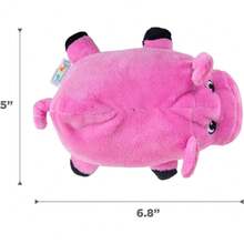 Outward Hound Fattiez Pig Plush Squeaky Dog Toy, Small - 粉紅豬 - 查看 6