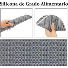 Ausein Salvamanteles de 4 Piezas, Salvamanteles de Silicona Antideslizantes, Multiusos, Calidad Alimentaria y Sin BPA, Porta Caliente para Mesa, para Ollas, Sartenes, Vajillas, Vasos y Platos (Gris) : Hogar y Cocina - gris - Ver 8