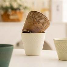 Caneca de cerâmica artesanal para latte art, 200ml (1 unidade), caneca criativa para café, ideal para casa, cafeterias e uso doméstico. - Multicolorido - Ver 10