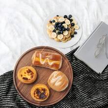 Round Wood Tray, Acacia Wooden Decorative Serving Tray For Coffee Table And Home Decor, Wooden Appetizer Charcuterie Board For Kitchen Countertop (9.8 Inch){"Size_name":"9.8\""} - 多色2 - 查看 9